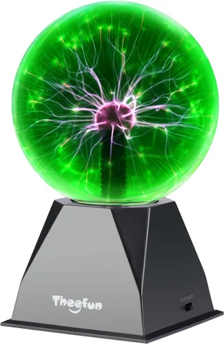 Vista 10 de Theefun Bola de Plasma: Verdadera Bola de 6 Pulgadas con Base de 3.5 Pulgadas, Globo de Plasma Regalos de Navidad Lámpara Sensible al Tacto y Sonido