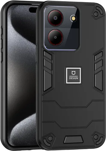 Vista 19 de Funda compatible con Redmi A1, compatible con Redmi A2 2 en 1 [PC dura + TPU], funda de teléfono negra