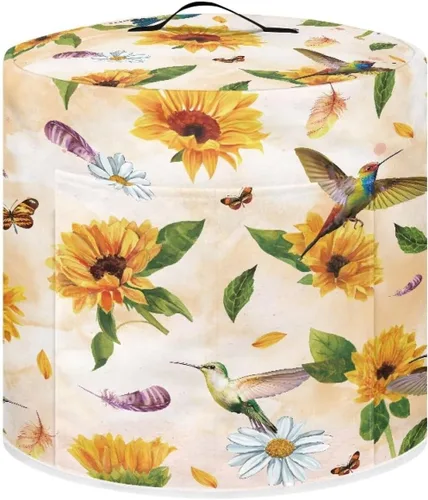 Vista 31 de Cubierta antipolvo para olla a presión con estampado floral de pájaros, compatible con 3 cuartos de galón, cubierta antipolvo instantánea duradera