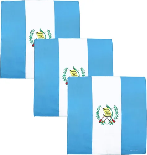 Vista 14 de Motique Accessories Juego de 3 bandanas grandes de algodón - Banderas del Caribe