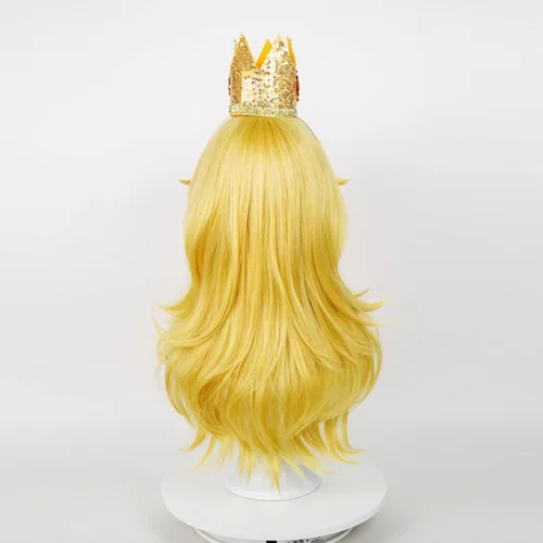Vista 8 de SL Peluca rubia de princesa para disfraz de melocotón Cosplay