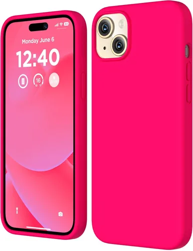 Vista 19 de Compatible con iPhone 15, funda de silicona líquida, funda protectora de cuerpo completo a prueba de golpes [forro de microfibra suave], funda Azul