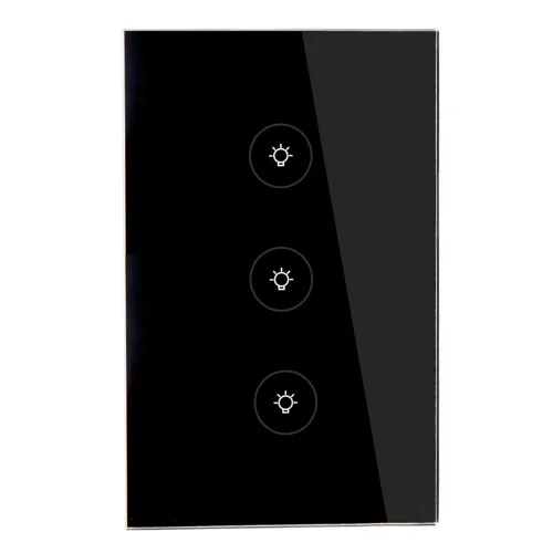 Vista 5 de Interruptor de Luz Táctil Inteligente WiFi de Pared con Panel de Vidrio, Control Remoto Inalámbrico por Aplicación Móvil desde Cualquier Lugar