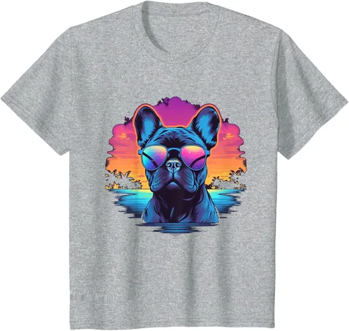 Vista 35 de Camiseta de perro Bulldog Francés para hombres y mujeres, Negro