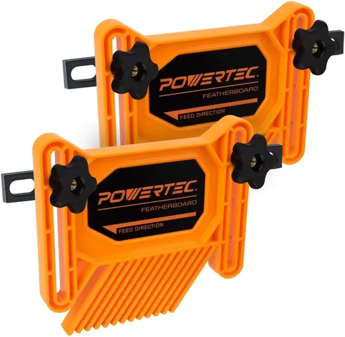 Vista 2 de POWERTEC Tablas de plumas universales y tablas de plumas para valla paquete de accesorios para carpintería (paquete de 2)
