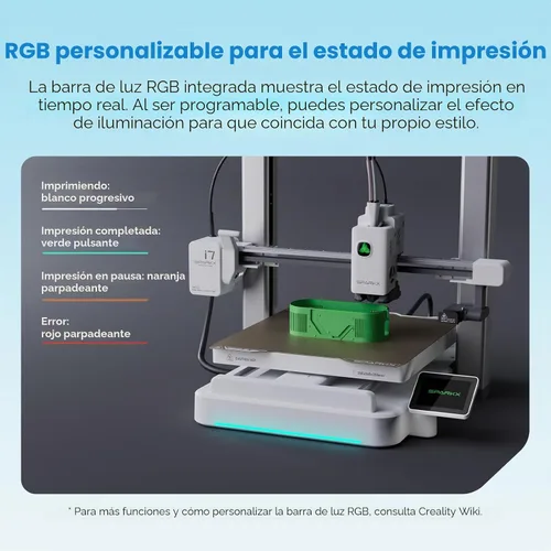Vista 8 de Creality Impresora 3D SPARKX i7 con monitoreo de cámara AI, nivelación automática, impresión de escritorio silenciosa de alta velocidad, fácil