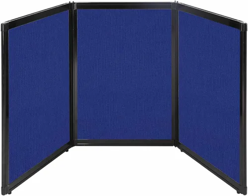Vista 39 de Versare Pantalla plegable de mesa Partición de 3 paneles Divisor de espacio de trabajo portátil ligero Negro 78 x 24 pulgadas