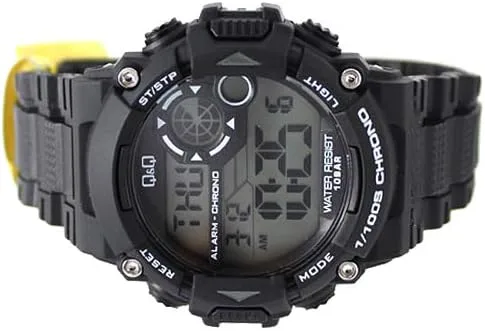 Vista 3 de Q&Q Mens Large Digital Full-Size Chronograph Sport Watch Resin Band 5 Alarms