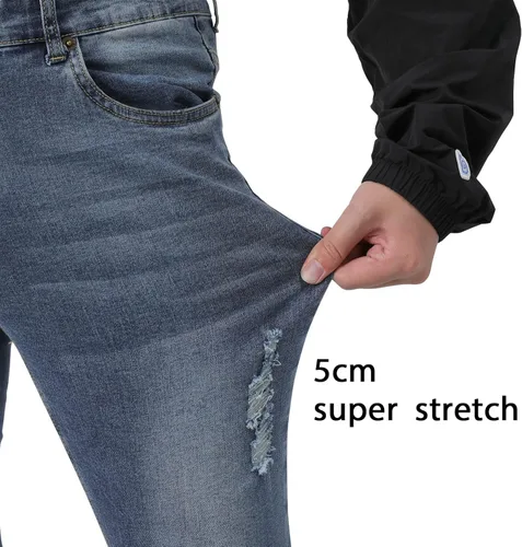 Vista 5 de Woenzaia Pantalones de mezclilla ajustados para hombre