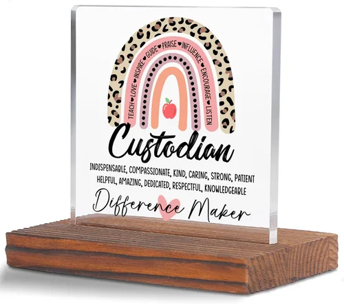 Vista 12 de Letrero decorativo de escritorio transparente para después de la escuela, regalo de agradecimiento para mujeres y hombres, regalos de agradecimiento