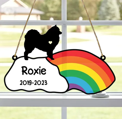 Vista 87 de LOVELYPOD Rainbow Bridge - Regalos conmemorativos para mascotas, regalos conmemorativos para perros afganos por pérdida de sabueso afgano, regalo