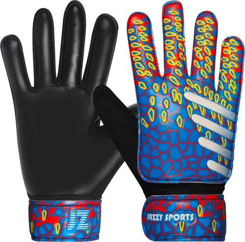 Vista 8 de Guantes de portero de fútbol para niños, jóvenes y adultos, guantes de portero de fútbol funky con doble protección para la muñeca de 0.157 in