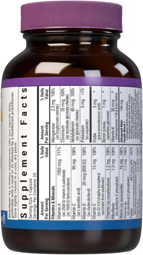 Vista 2 de Bluebonnet Nutrition One for Men Whole Food-Based Multiple, nutrición diaria*, sin OMG, apto para vegetarianos, kosher, sin gluten, sin soja, sin