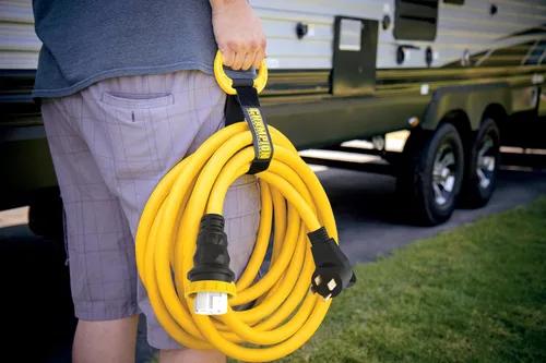 Vista 13 de Champion Power Equipment Cable de alimentación de generador RV de 30 pies, 50 amperios, 125/250 voltios, (14-50P a SS2-50R)