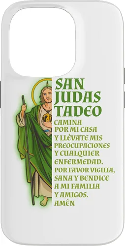 Vista 17 de Funda para iPhone 16 San Judas Tadeo con Oración
