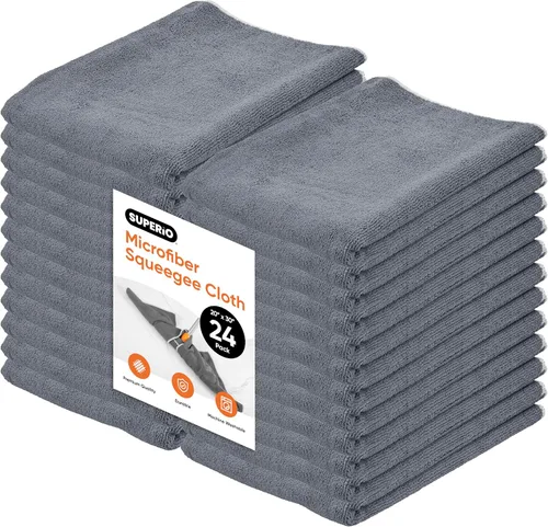 Vista 8 de Superio Toalla de microfibra para escobilla de goma extra grande de 20 x 30 pulgadas, paño de microfibra para limpiar casa, cocina, baño, libre