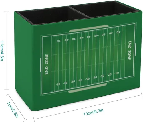Vista 2 de Soporte para lápices de campo de fútbol americano, organizador de papelería, organizador de brochas de maquillaje, contenedor para escritorio