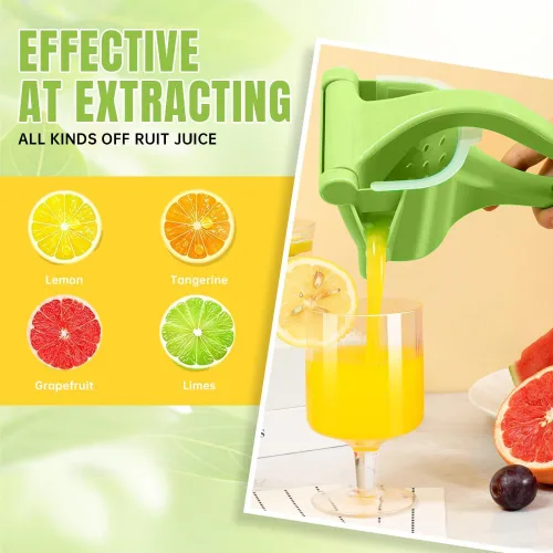Vista 6 de Exprimidor manual de limón, Exprimidor de mano multifunción de plástico, Exprimidor de frutas manual de perforación de limón, Herramientas de cocina