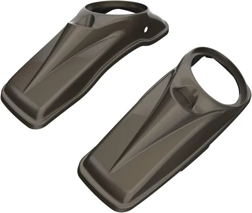 Vista 26 de Tapas para bocinas de motocicleta aptas para 2014+ Harley Touring Hard Saddle Bags - Whisky ámbar, 8 pulgadas Amber Whiskey