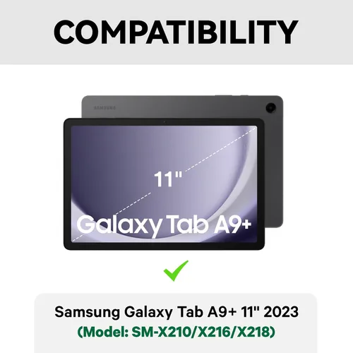 Vista 2 de GreenLaw Funda de teclado para Samsung Galaxy Tab A9 Plus de 11 pulgadas 2023, teclado retroiluminado de 7 colores, funda resistente a las manchas