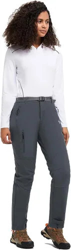 Vista 7 de BALEAF Women's Hiking Fleece-Lined Ski Pants Windproof Water-Resistant Outdoor Insulated Soft Shell
