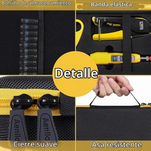 Vista 2 de Aenllosi Funda de transporte rígida de repuesto para herramientas y conectores de cable coaxial Klein Tools VDV002-818, soporte personalizado