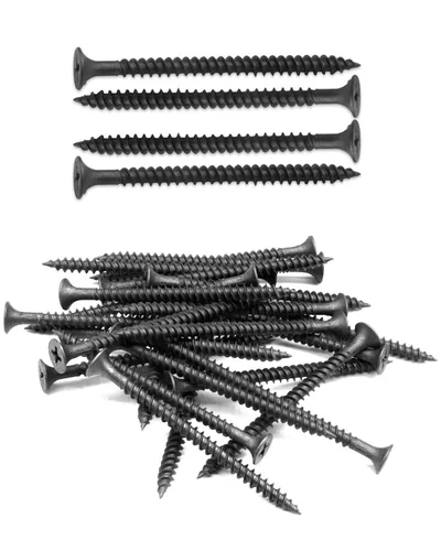 Vista 13 de 50 tornillos Phillips de cabeza plana #7 x 1-3/4 pulgadas para paneles de yeso, rosca fina, tornillo de madera de punta afilada, acero al carbono