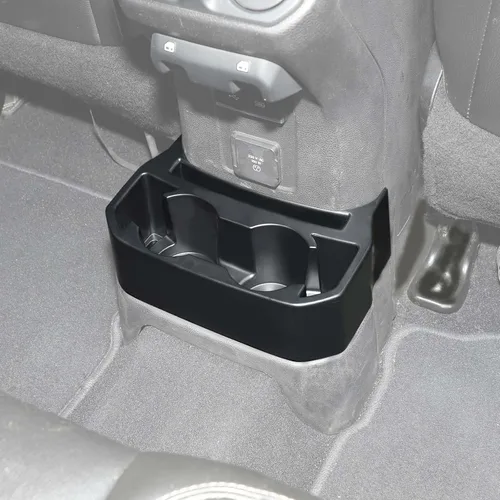 Vista 7 de Portavasos trasero apto para Jeep Wrangler JL JLU y Gladiator JT 2018-2026, caja de almacenamiento para asiento trasero, bandeja organizadora