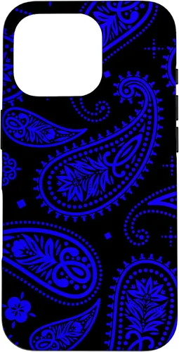 Vista 20 de Black Blue Paisley Bandana Vintage Floral Boho Pattern Case for iPhone 17