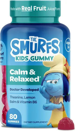 Vista 10 de Smurfs Kids Gomitas Calmantes Gomitas Calmantes para Niños con Melisa y L-Teanina Hechas con Fruta Real Desarrollado por Doctores Sin