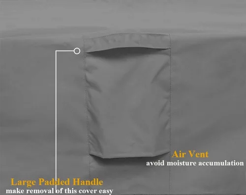Vista 4 de Funda protectora para sofá modular de patio, impermeable, resistente, 420D, Oxford, para exteriores, con hebillas reforzadas a prueba de viento