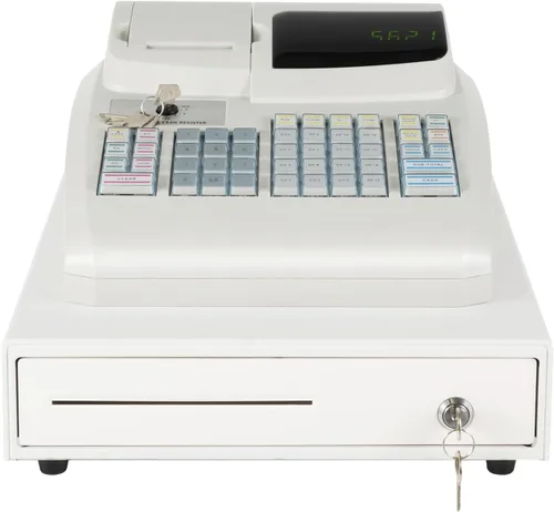 Vista 9 de Caja registradora electrónica comercial de 47 llaves, sistema de gestión de efectivo, caja registradora con pantalla LED, cabezal de impresión 47