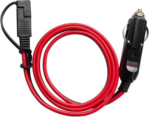 Vista 2 de Enchufe SAE a encendedor de cigarrillos, 14 AWG 12 V, enchufe para encendedor de cigarrillos a prueba de agua, cable de extensión SAE de liberación