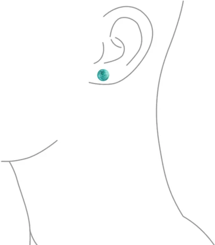 Vista 8 de Aretes grandes de plata de ley 925 con piedras preciosas naturales de 0.394 pulgadas para mujeres y adolescentes, variedad de piedras de nacimiento