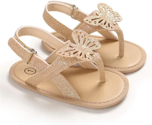 Vista 4 de COSANKIM Sandalias de verano para bebés y niñas con suela suave de flores, zapatos de vestir para cuna, recién nacidos, para recién nacidos