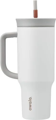 Vista 34 de Owala FreeSip - Botella de agua de acero inoxidable, 30 onzas, pastel de comida de ángel Angel Food Cake