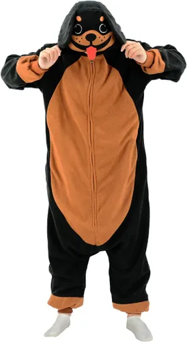 Vista 6 de Rottweiler Dog Onesie Pajamas Cosplay Costume Adult Animal Pajamas for Men Women Girls Boys Teens