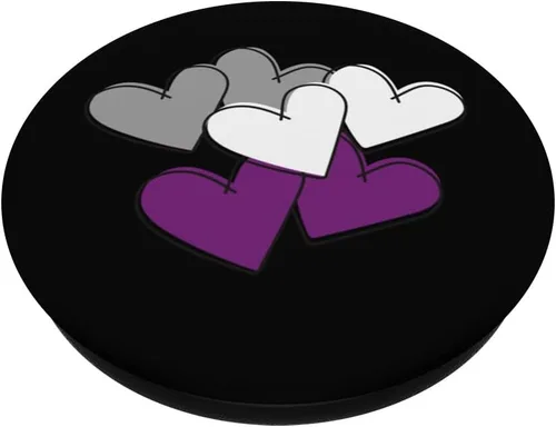 Vista 2 de Asexual Ace Pride Día de San Valentín Love Sutle LGBTQ LGBT PopSockets intercambiables PopGrip