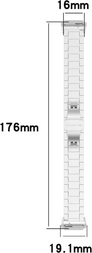 Vista 4 de Senter Liberación rápida de una cuenta sólida correa de acero refinado banda de acero inoxidable para Huawei Band 7 pro Smart Watch
