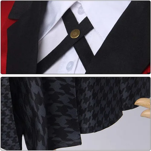 Vista 3 de KINOMOTO Disfraz de anime para cosplay uniforme escolar juego completo para Halloween con collar de tarjeta de identificación
