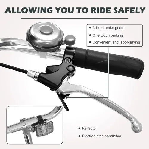Vista 3 de ABORON Triciclo para adultos, bicicleta de 3 ruedas para adultos, triciclo para adultos, llantas de doble pared, triciclo para mujeres y hombres