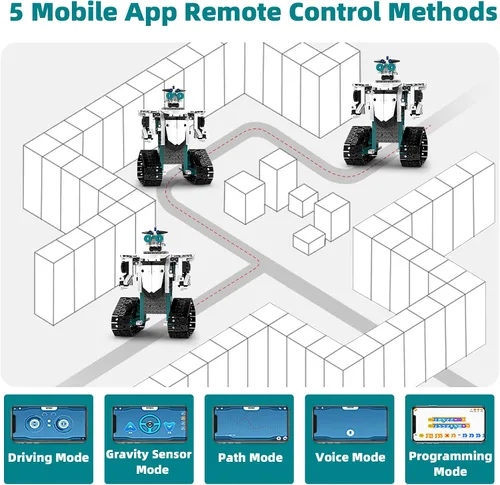 Vista 3 de Juguetes de Robot STEM para 8-14, 12 en 1 Juguetes de Robótica de Control Remoto para Niños, Kit de Construcción de Robot Programable Regalo