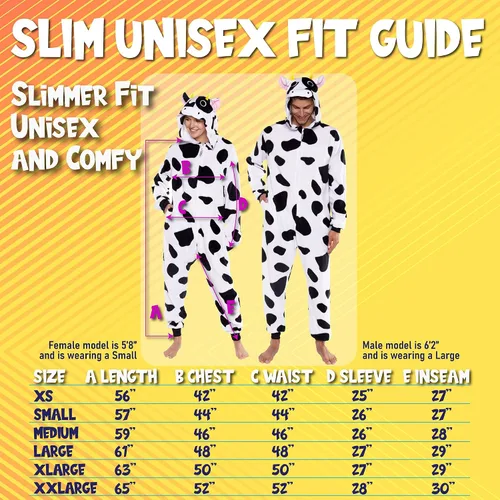 Vista 3 de Funziez! Mameluco ajustado para adultos, disfraz de Halloween de animales, traje de cosplay de una pieza de fruta de felpa para mujeres y hombres