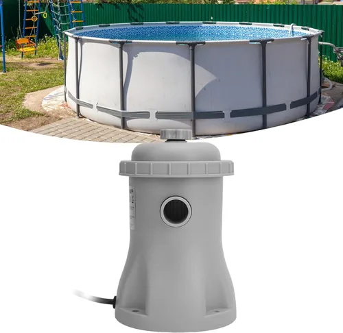 Vista 9 de Bomba de filtro de piscina de 330 galones, bomba de filtro de cartucho de piscina eficiente para el hogar, patio, bomba de filtro eléctrica