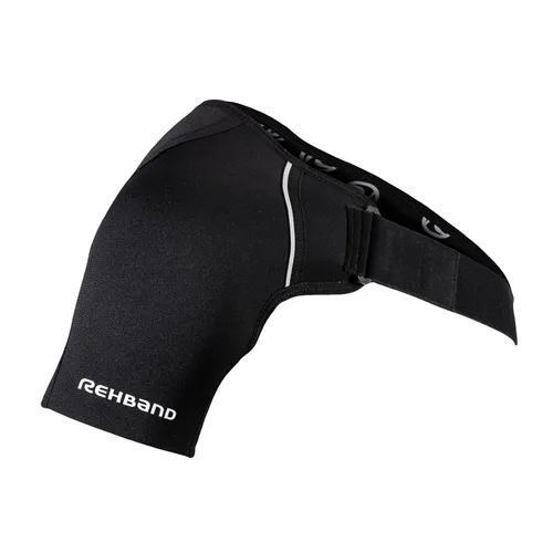 Vista 2 de Rehband Soporte de hombro para hombres y mujeres, soporte de hombro ajustable de neopreno para deportes y uso diario, vendaje de hombro