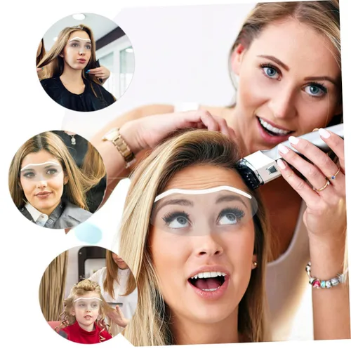 Vista 4 de 30 protectores faciales de plástico para corte de pelo, suministros de peluquería