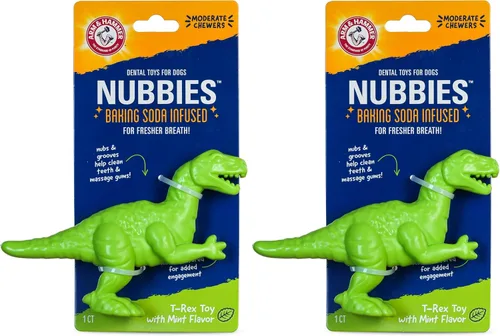 Vista 10 de Arm & Hammer for Pets Nubbies Duality Bone - Juguete dental para perros, el mejor juguete masticable para masticadores moderados, ayuda a reducir