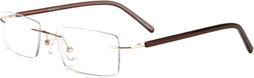Vista 10 de FONHCOO Gafas de bloqueo de luz azul, anti rayos azules, unisex, ligeras, sin marco, rectangulares, para juegos de computadora
