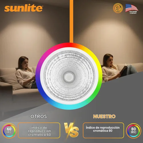 Vista 4 de Sunlite 40979-SU - Bombilla LED PAR30 de cuello corto, 9 vatios, (equivalente a 75 W), 750 lúmenes, base de tornillo medio (E26), regulable Blanco