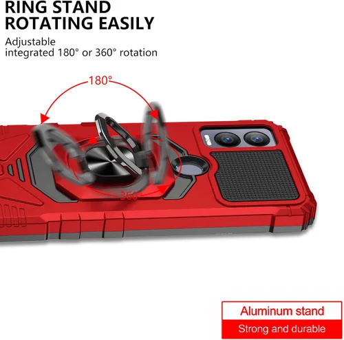Vista 4 de Ailiber Funda para Cricket Magic 5G U6080AA, ATT Propel 5G con protector de pantalla, soporte de anillo para montaje magnético de automóvil, Soporte